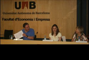 Lourdes Viladomiu, Catalan Minister of Agriculture Meritxell Serret and Dean Diego Prior.